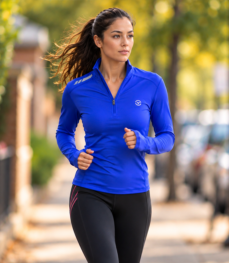 Womens Warm Half Zip Top