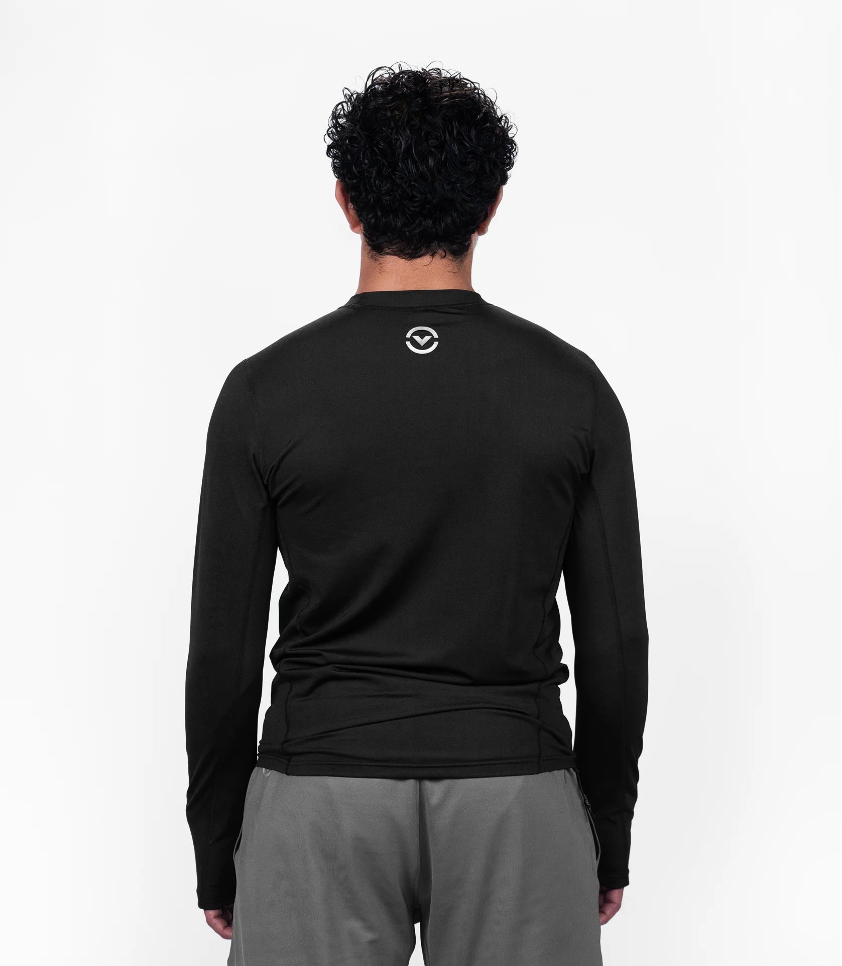 Thermal Warm L/S Crew Neck Fitted Shirts - Black